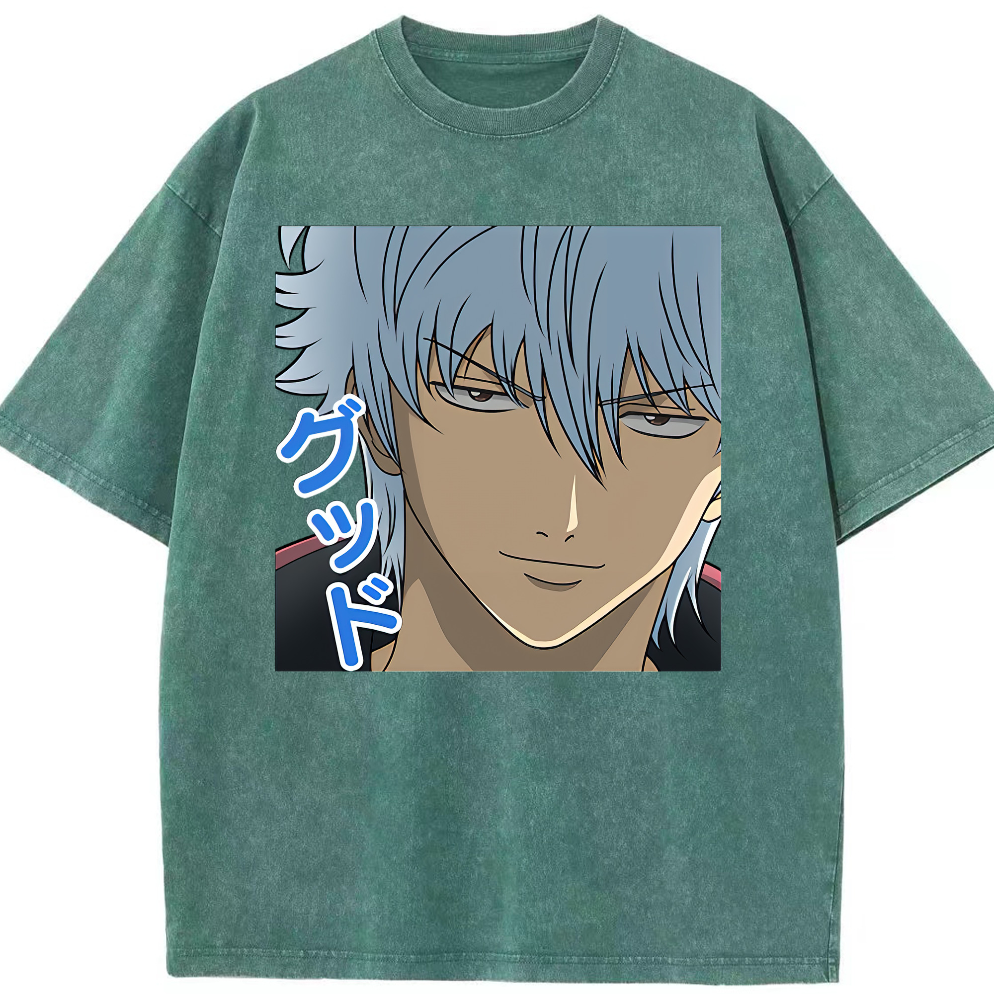 （画像用） ぎんたま 坂田銀時（さかたぎんとき） 神楽 志村新八（しむら しんぱち） GINTAMA Sakata Gintoki Kagura Shimura Shinpachi 綿100% ヴィンテージ風 半袖Tシャツ（フロントプリント）